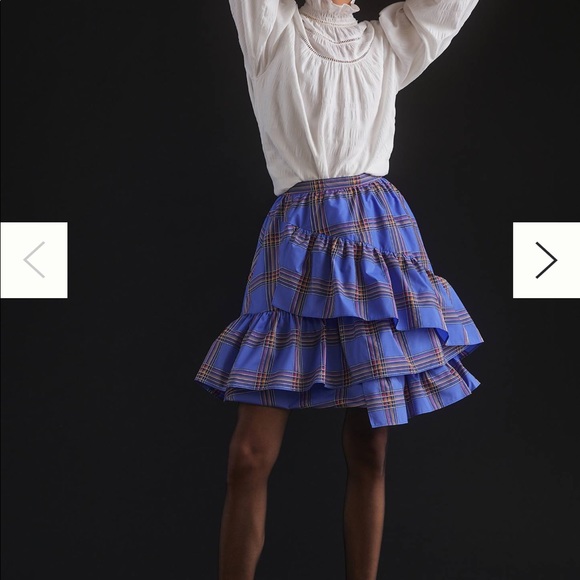 Anthropologie Maeve Tiered Ruffle mini Skirt. NWT - Picture 1 of 8